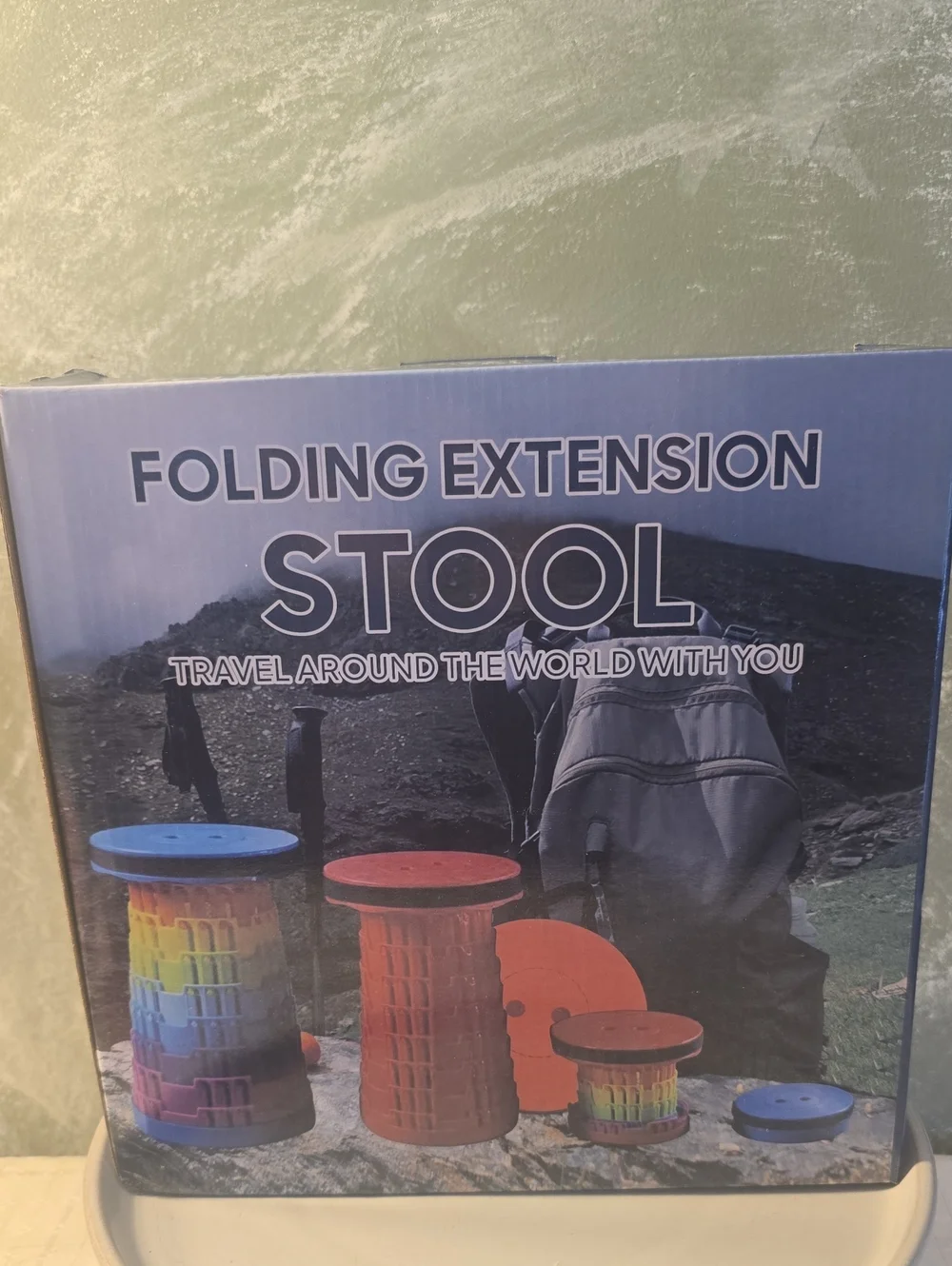 Folding Extension Stool - Multicolor Travel Stool, Camping, Fishing, Party New